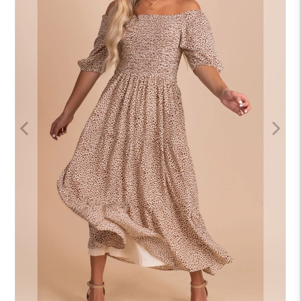 Neutral Animal Print Dress